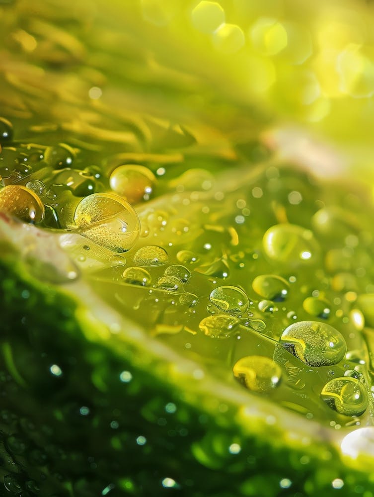 Water Droplets On Lime 1