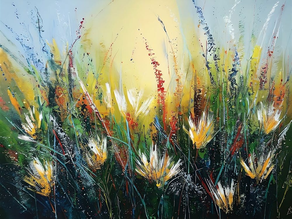 Modern Art Plants Flowers Freehand Oil Painting