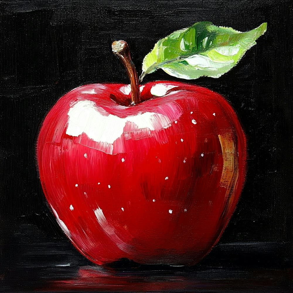 Red Apple Painting Art