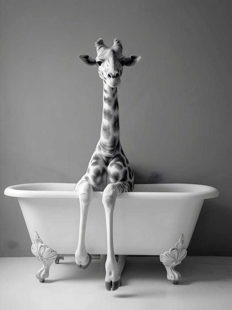 Giraffe In Badewanne