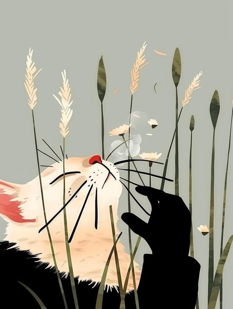 Cat In The Grass 5