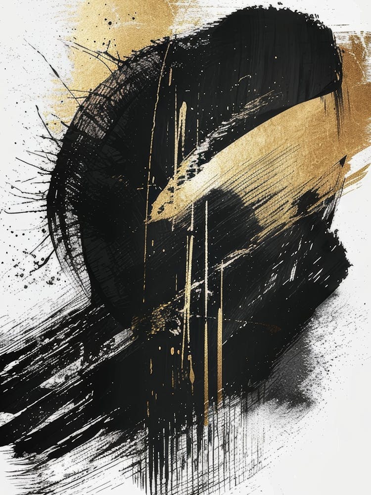 Black And Gold Canvas Print 25