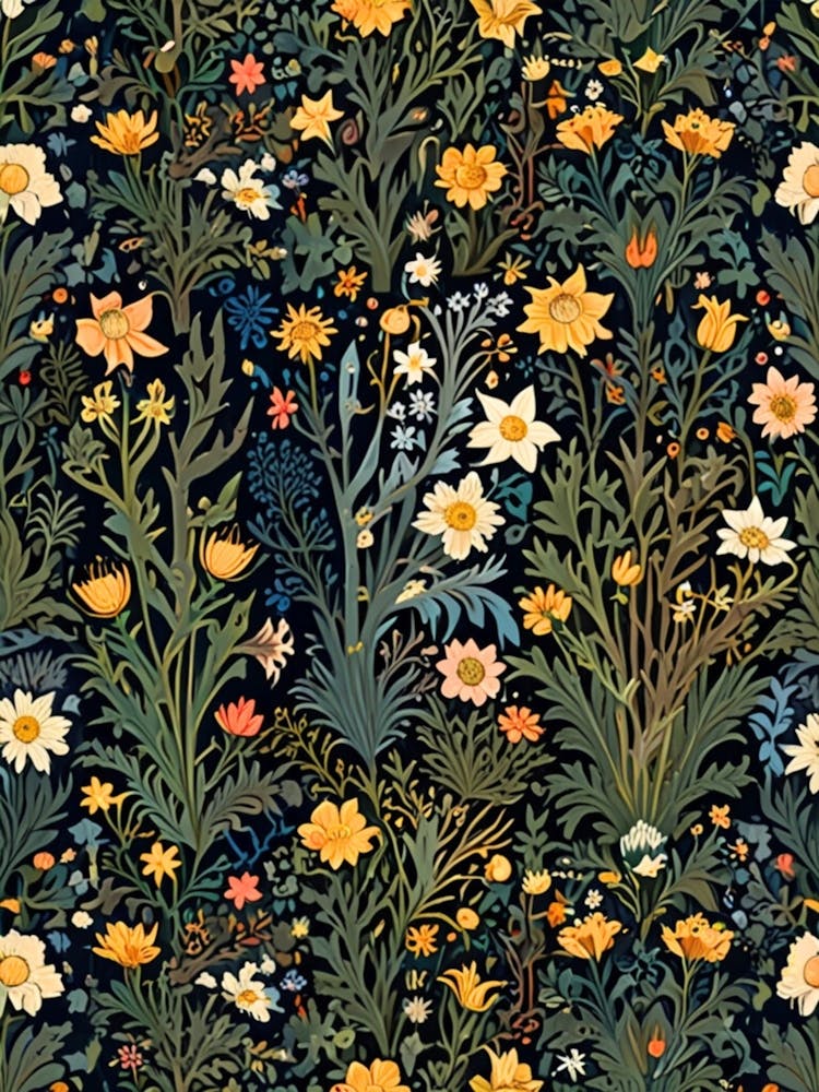 William Morris Floral Wallpaper 7