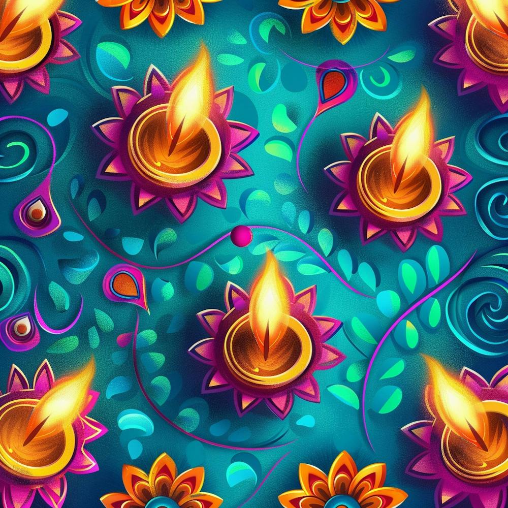 Diwali Themed Banner Texture Featuring Rangoli P 1