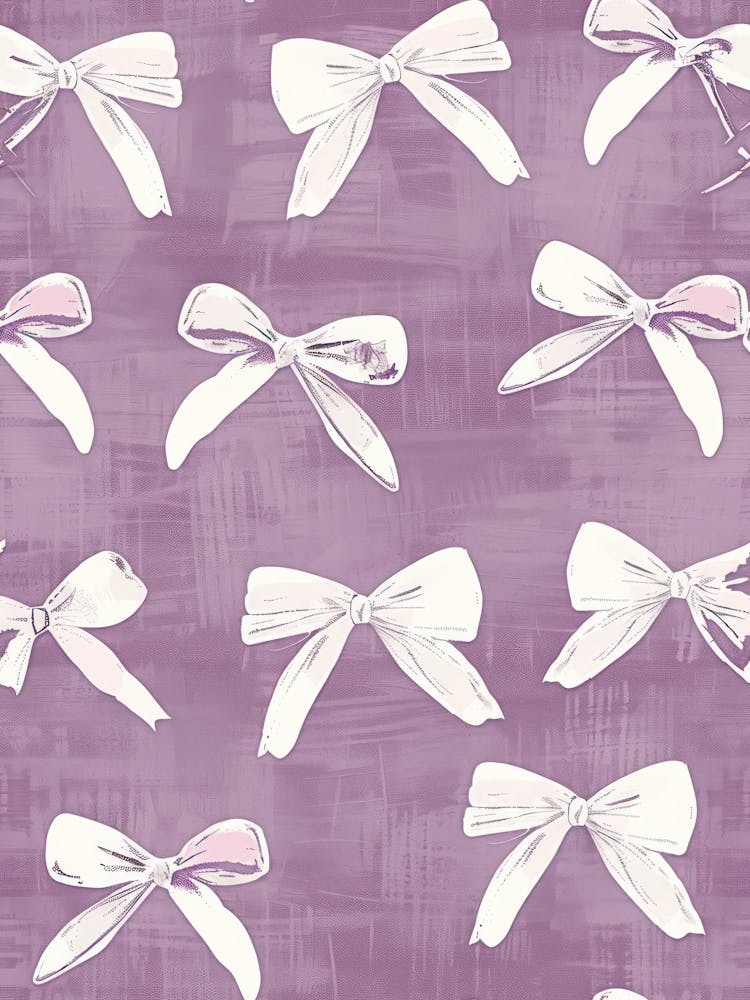 White And Lilac Bows 1 Pattern