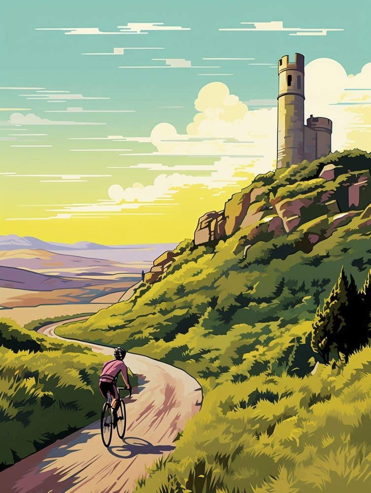 Tour Du Mont Dor France 2 Vintage Travel Illustration