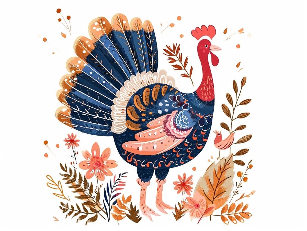 Little Floral Turkey 2