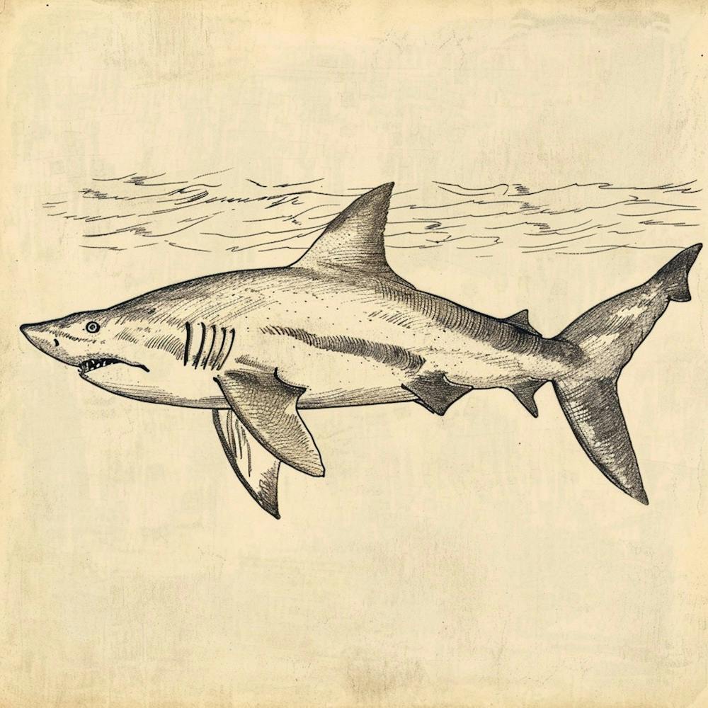 Smallscale Cookiecutter Shark Vintage Illustration 5