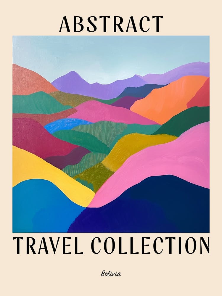 Abstract Travel Collection Poster Bolivia 4
