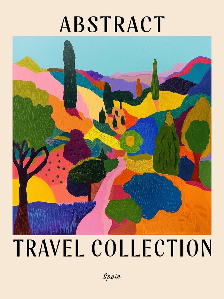 Abstract Travel Collection Poster Spain 1