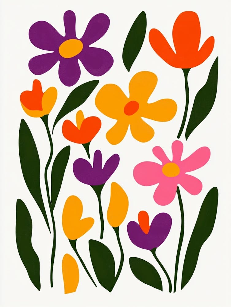 Flowers On A White Background 18