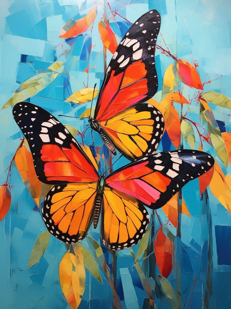 Pop Art Glasswing Butterflies 1