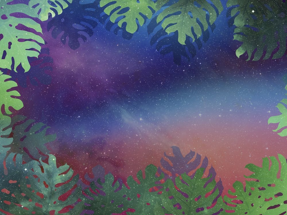 Tropical Space Neon Synthwave Jungle #5
