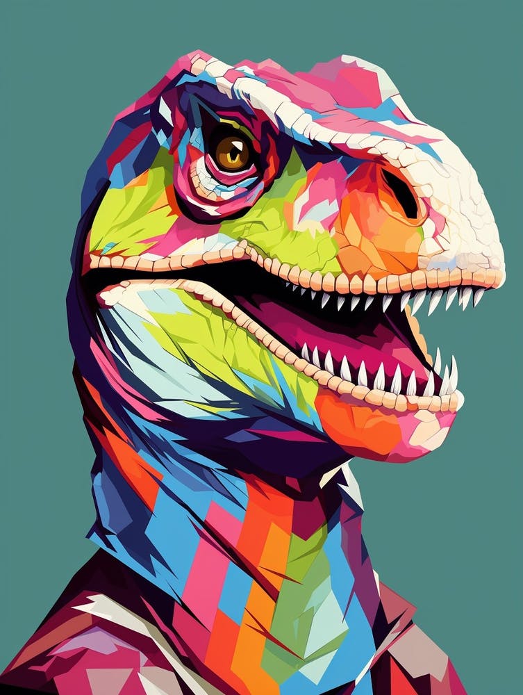 Colourful Dinosaur Velociraptor 2