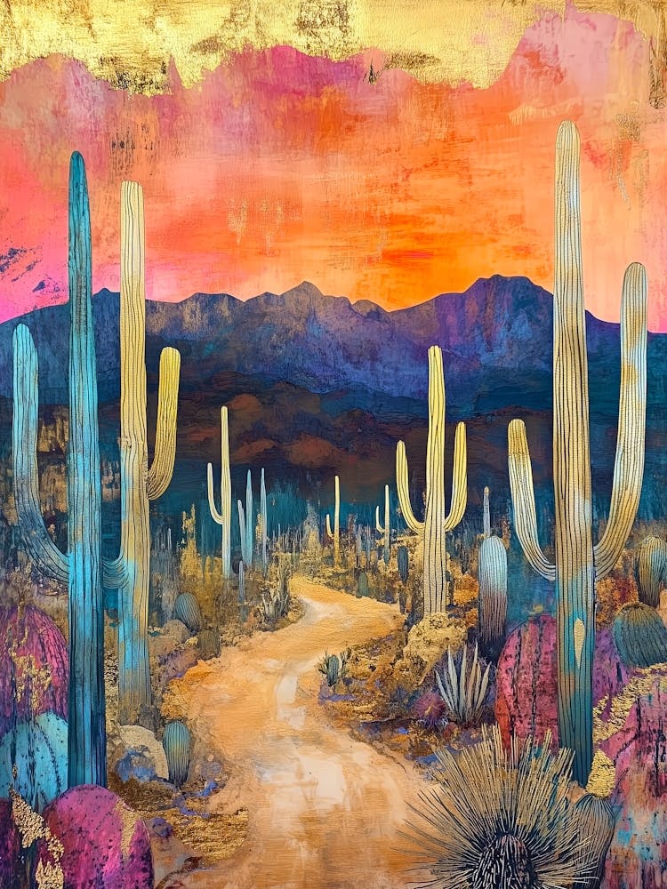 Saguaro Cactus Mexican art