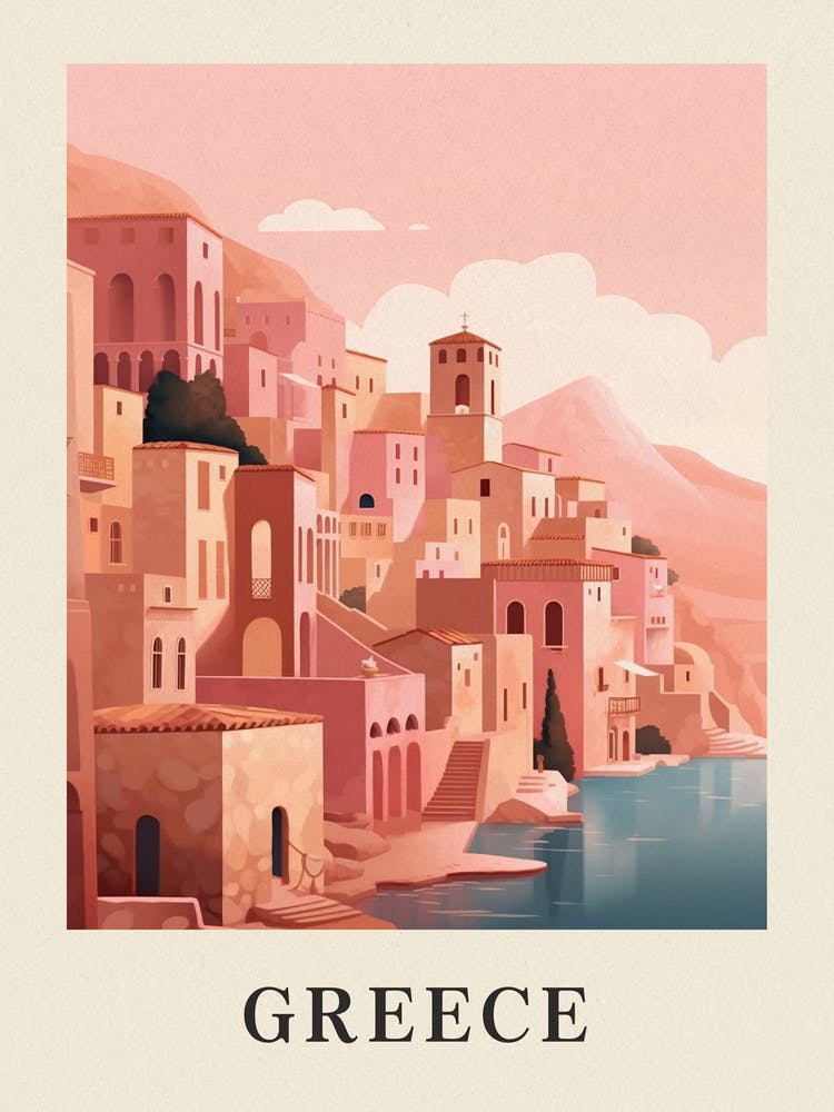 Vintage Travel Poster Greece