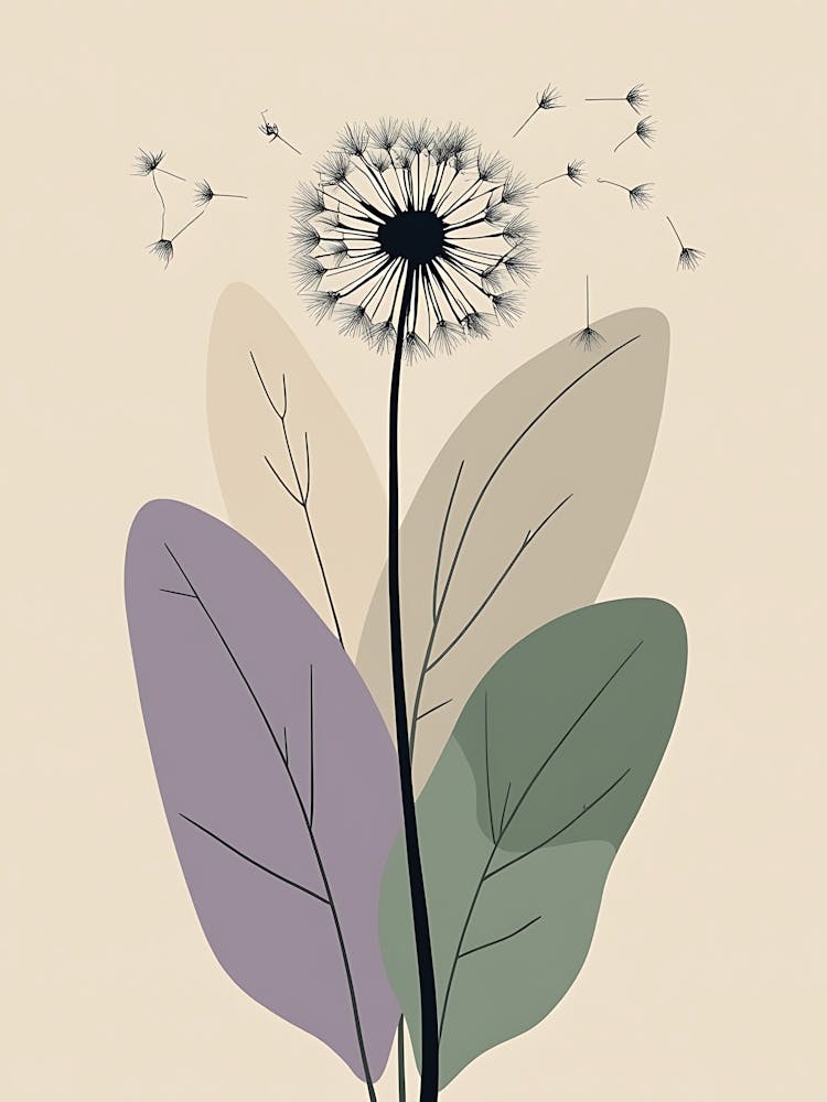 Soft Desert-Inspired Flora on Textured Cream