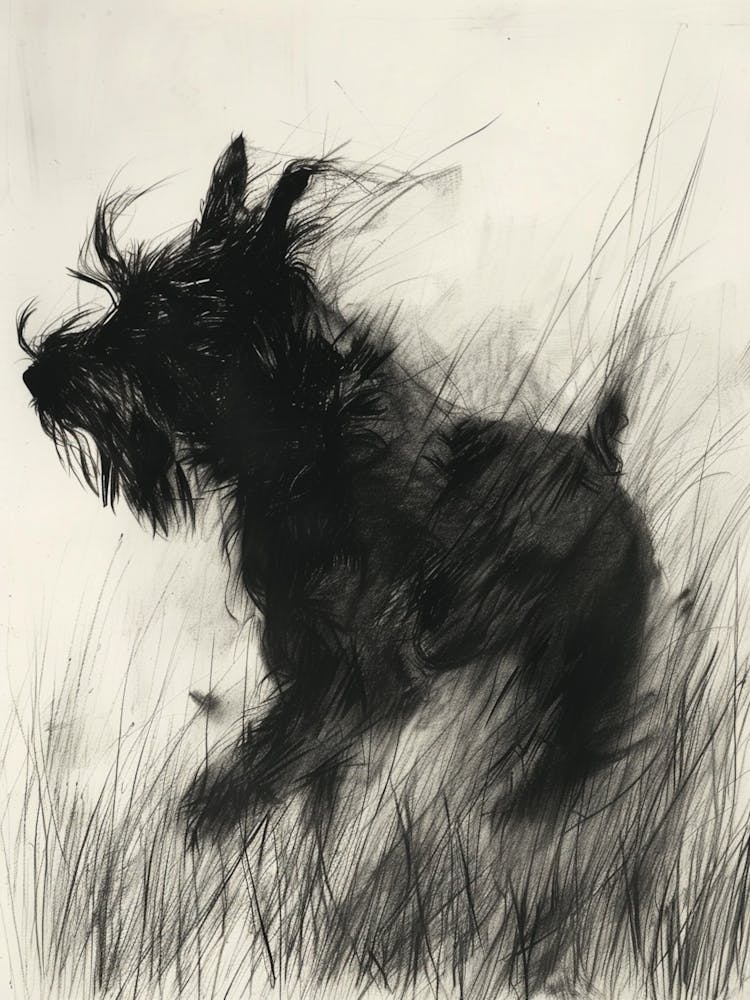 Glen Of Imaal Terrier Dog Charcoal Line 2