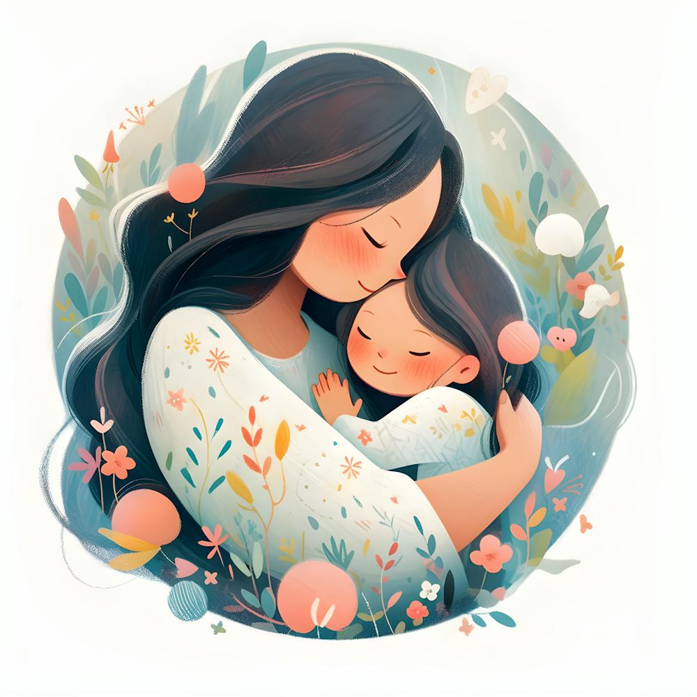Cradle Of Love Boho Mother And Baby Room Print