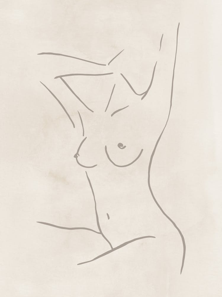 Female Body Sketch 4 Beige