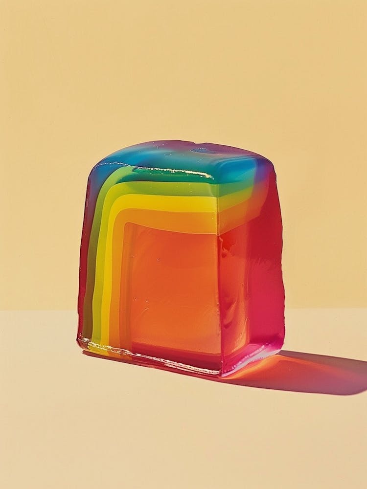 Rainbow Jelly Jell O Beige Illustration 1