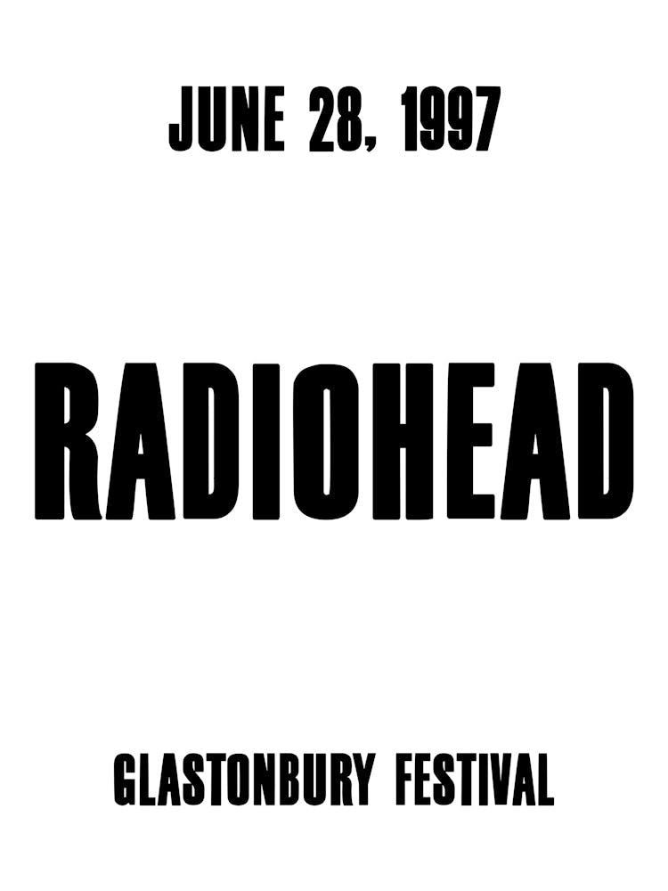Radiohead 1997 Concert Poster