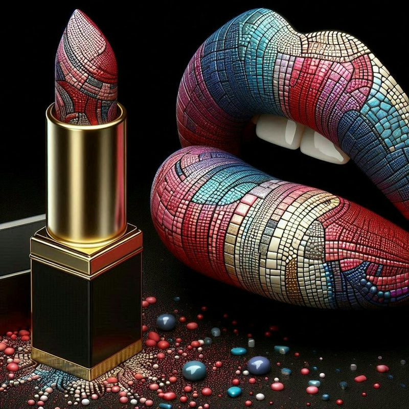 Lipstick On A Black Background
