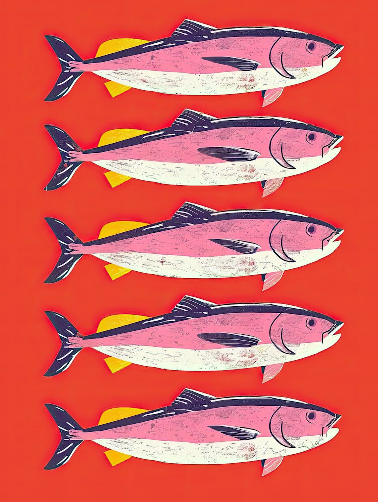 The Moving Pattern Fish Poster