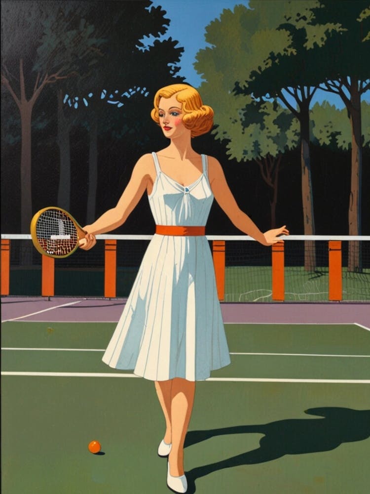 Woman Playing Tennis