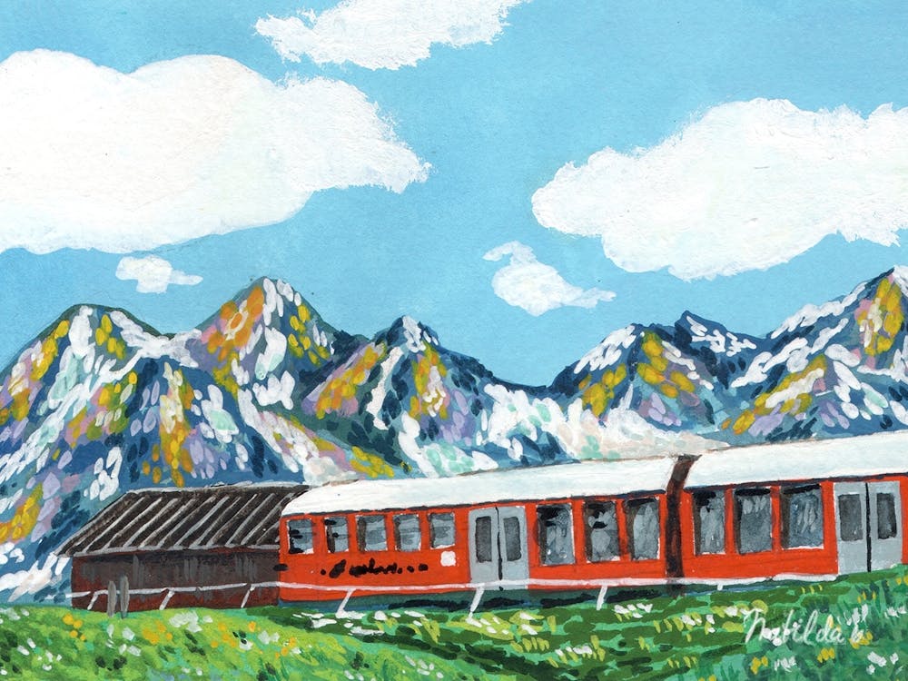 Train In The Mountains