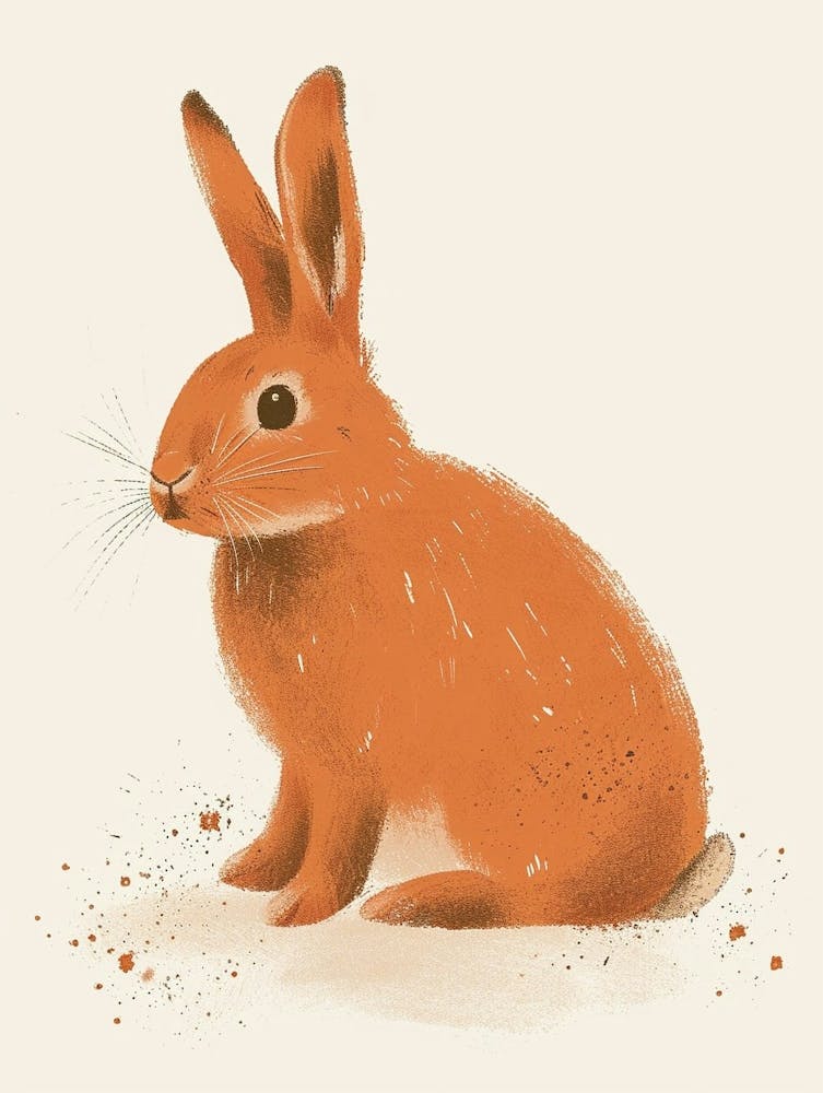 Cinnamon Rabbit Nursery Illustration 3