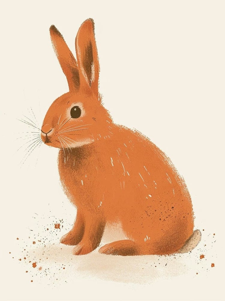 Cinnamon Rabbit Nursery Illustration 3
