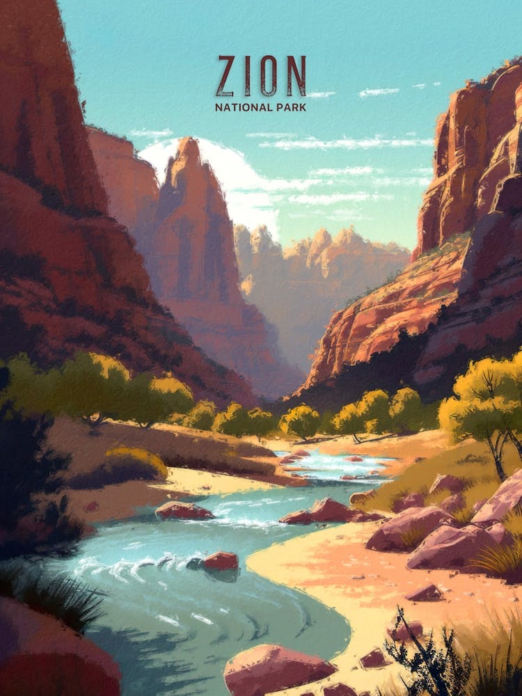 Zion National Park Painting