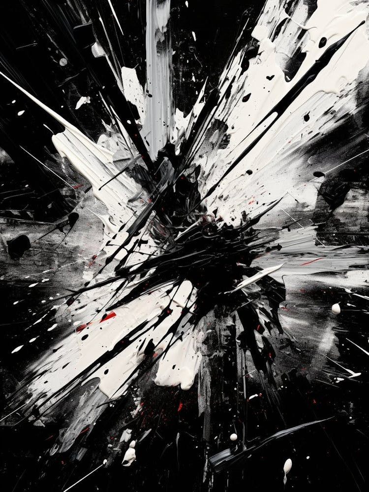 Rebellion Abstract Black And White 3