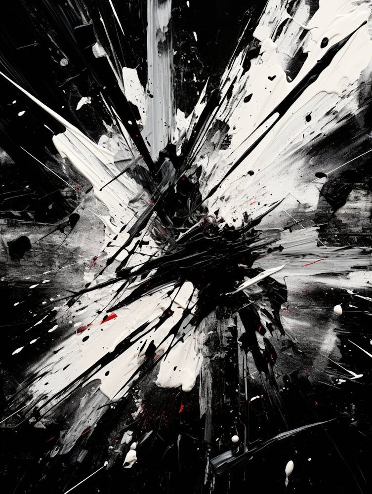 Rebellion Abstract Black And White 3