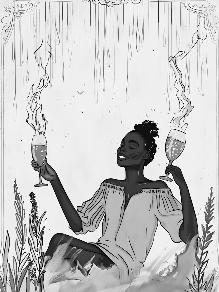 Woman With A Glass Of Wine