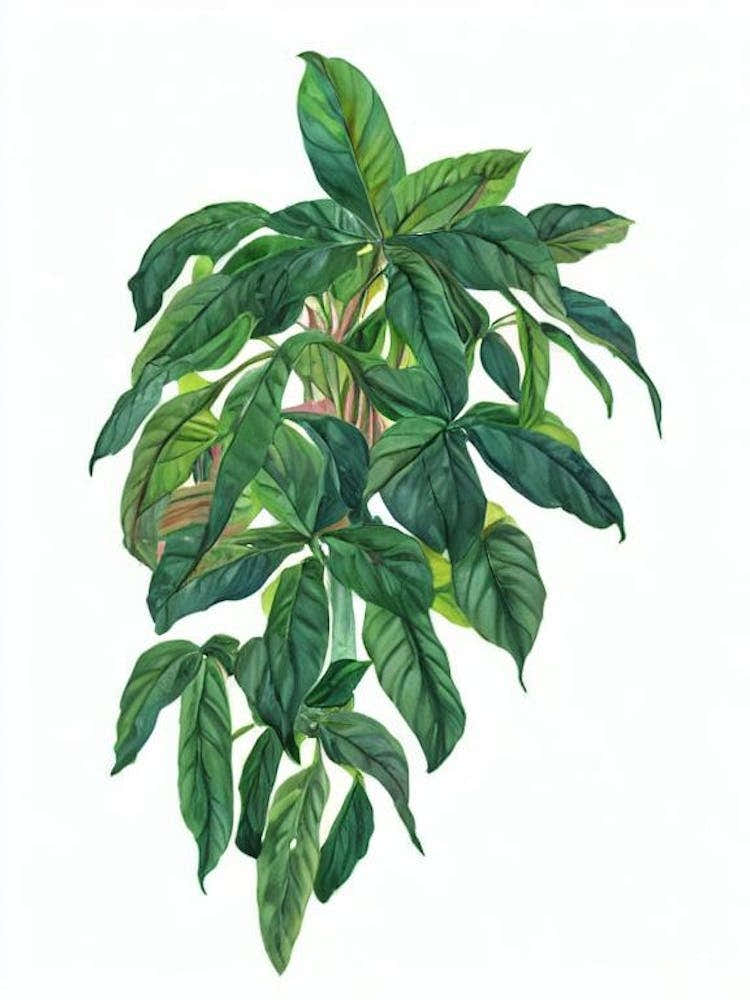 Golden Lotus Banana (Musella Lasiocarpa) Watercolor