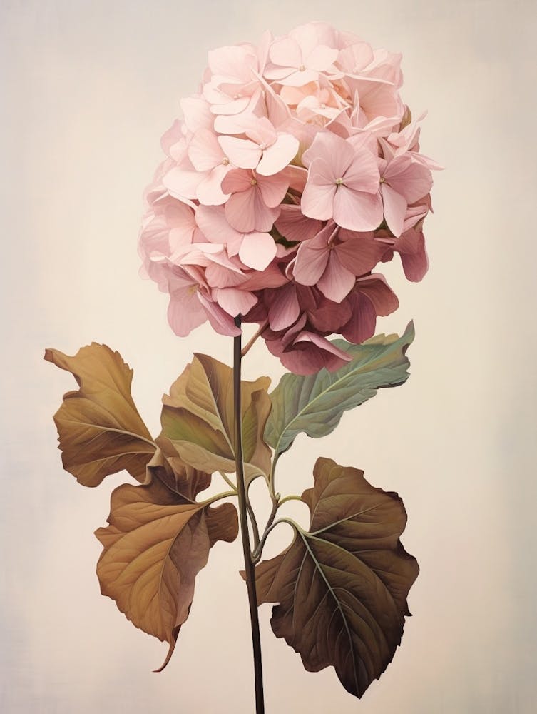 Florale Illustration Hortensie 4