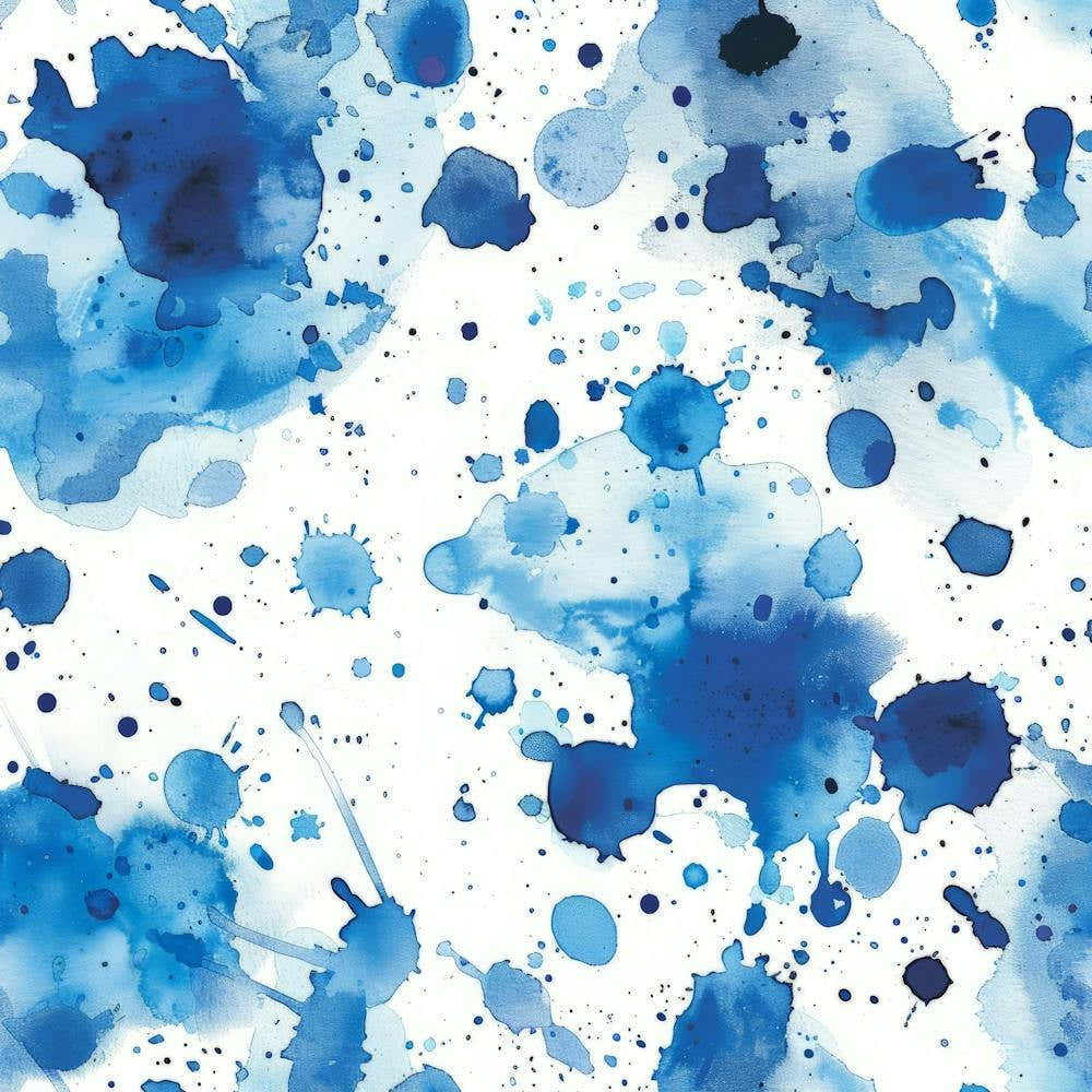 Blue Watercolor Splashes 4