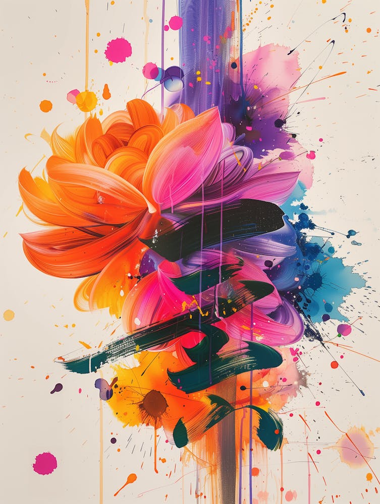 Abstract Flower Painting 8