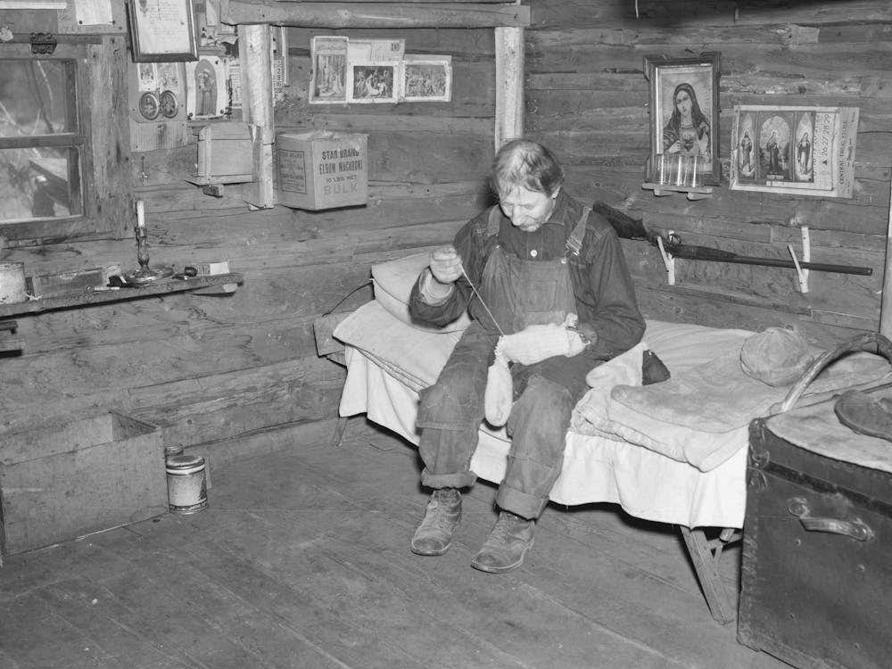 John Bastia, A Former Lumberjack And Coal Miner, Now A Single Shacker In Iron County, Michigan, He Speaks Only