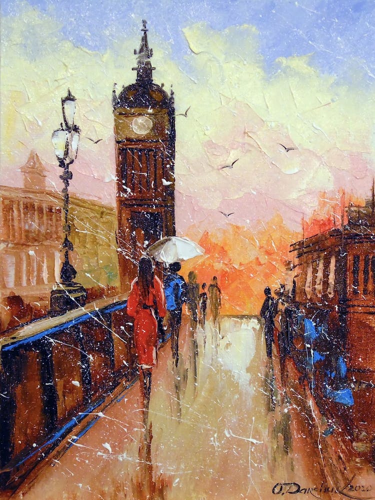 Rainy weather in London