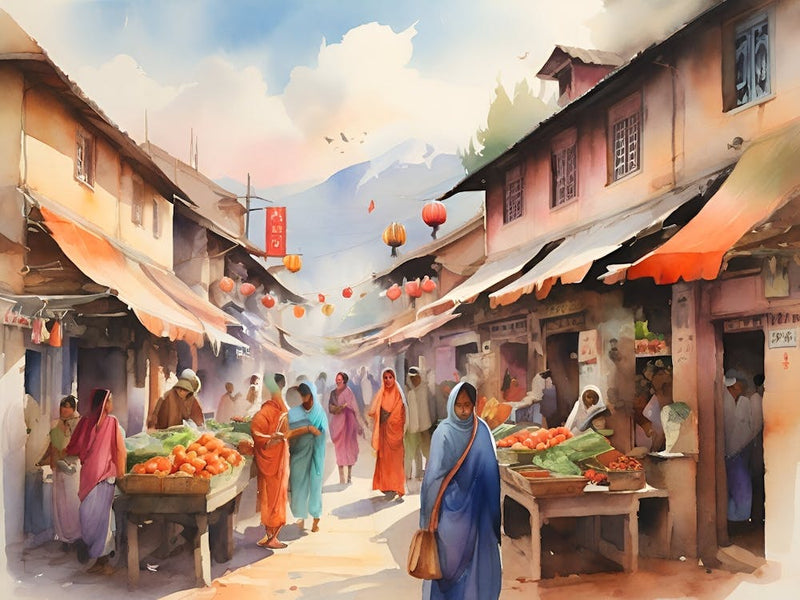 Asian Market Paintings