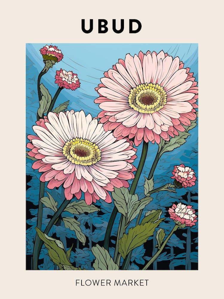 Ubud Bali Indonesia Botanical Flower Market Poster