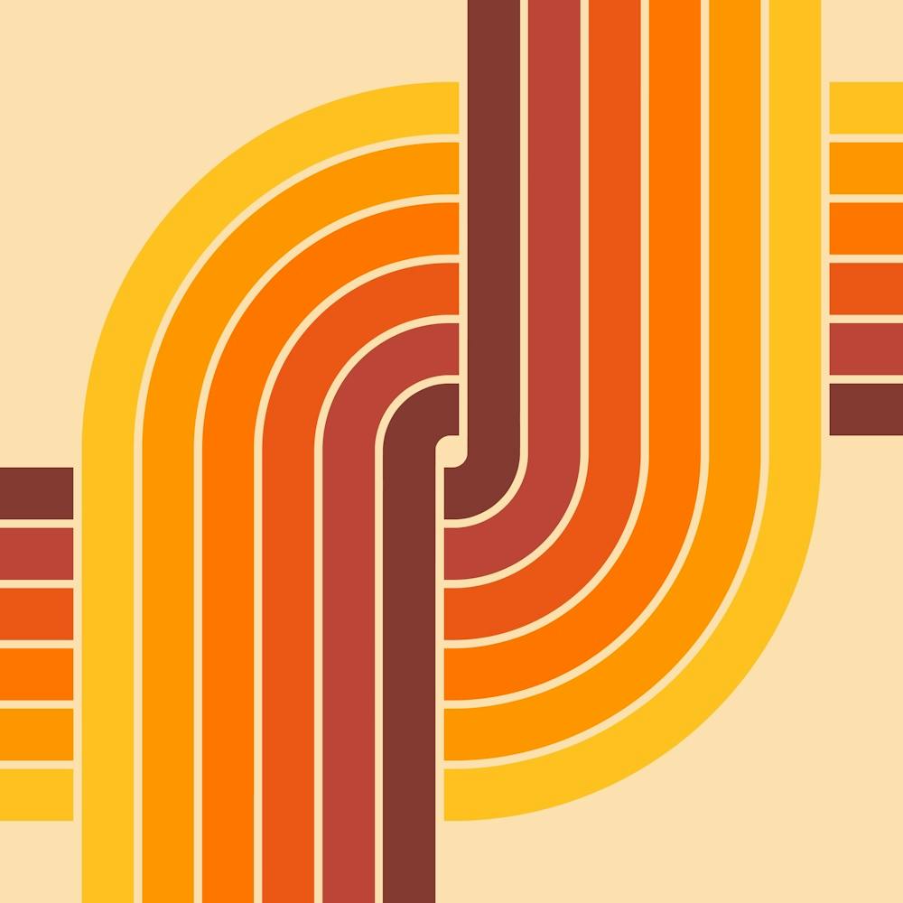 Retro Mid Century Modernist Geometric Design