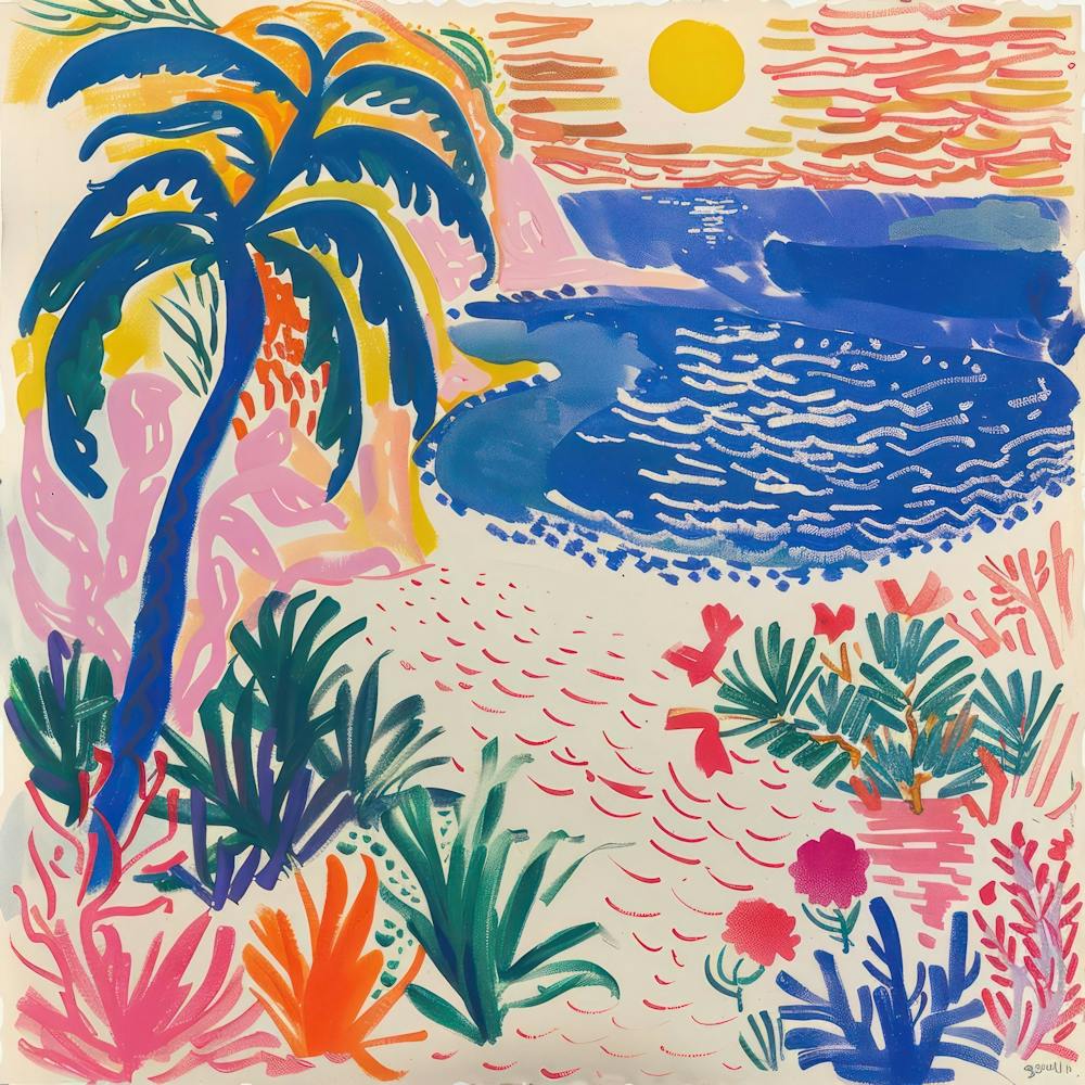 Seaside Painting Matisse Style 2