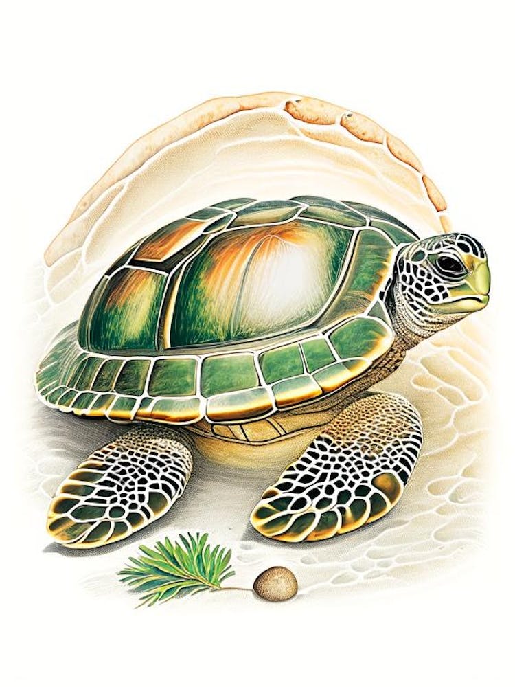 Hatching Sea Turtle, Sea Turtle Vintage 1