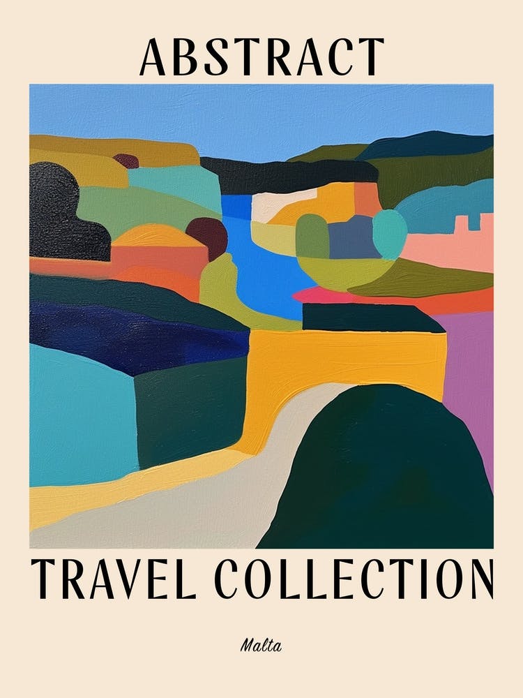 Abstract Travel Collection Poster Malta 4