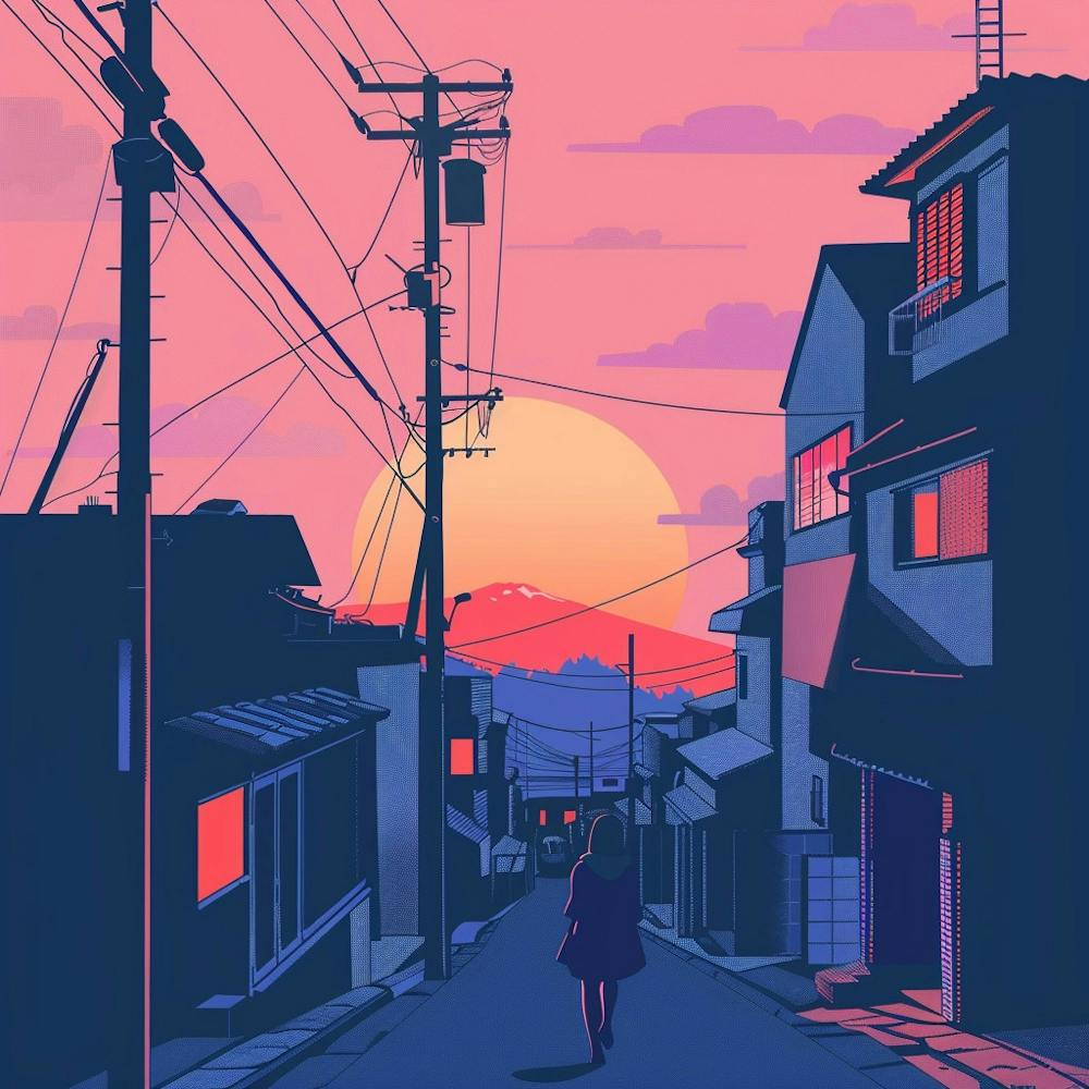 Eine Vektor-Illustration Lofi-Illustration 1718803681 3