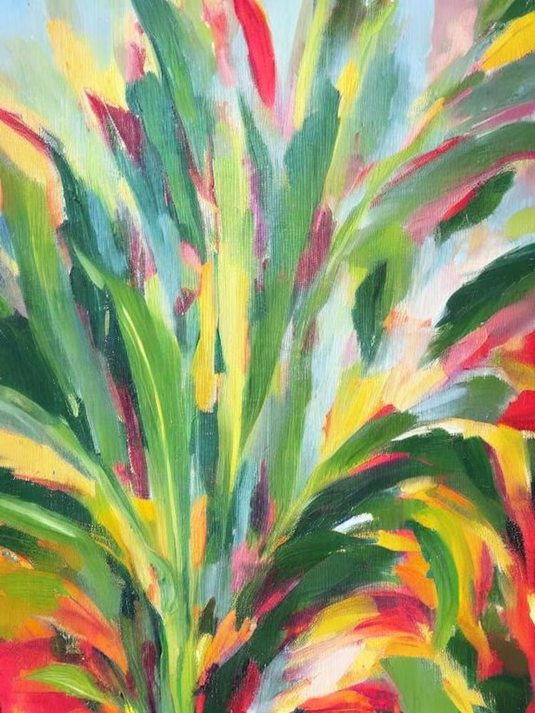 Banana Plant Impressionist Painting